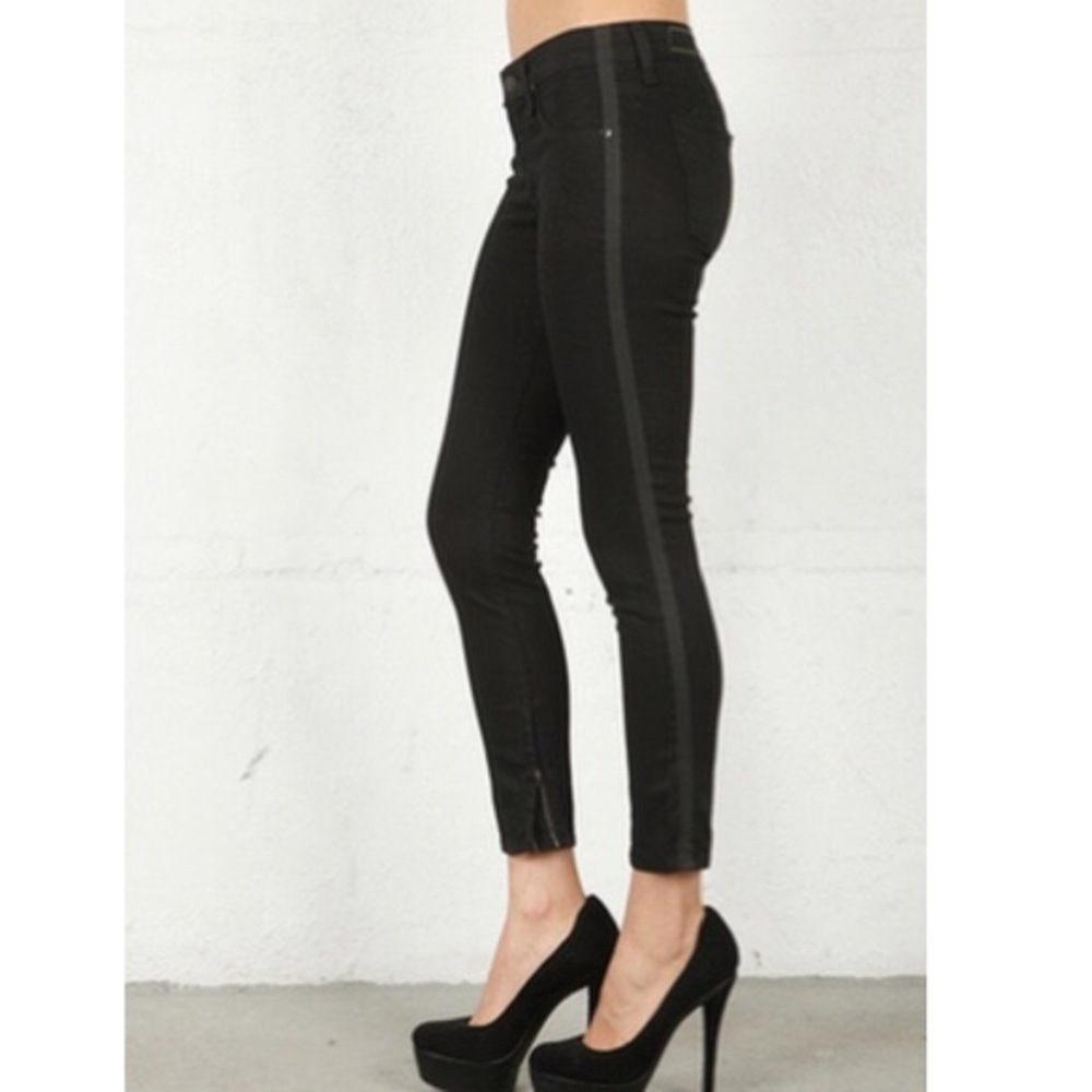 Rag & Bone Midnight Tuxedo Zipper Capri Jeans
